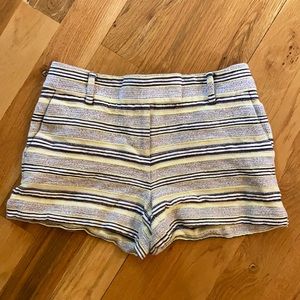 ⭐️⭐️ LOFT Black, yellow, gray striped shorts. Size 0